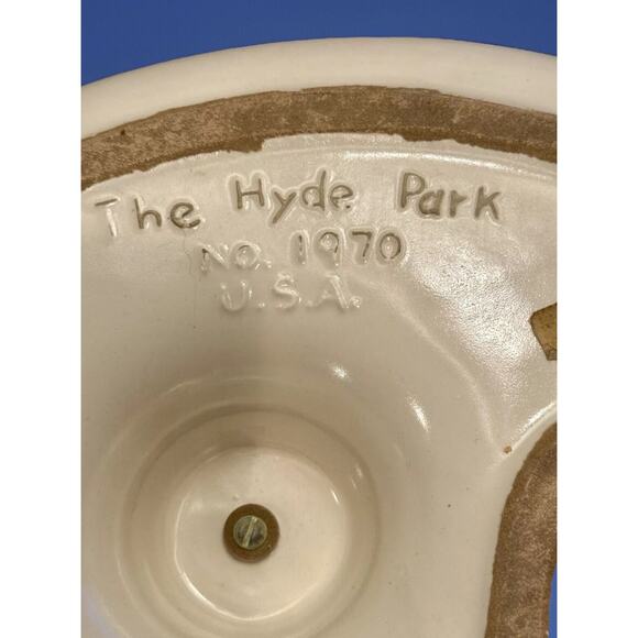Vintage ASHTRAY CIGAR CIGARETTE Roseville Hyde Park Pottery No 1970 Monogram USA - Picture 5 of 8